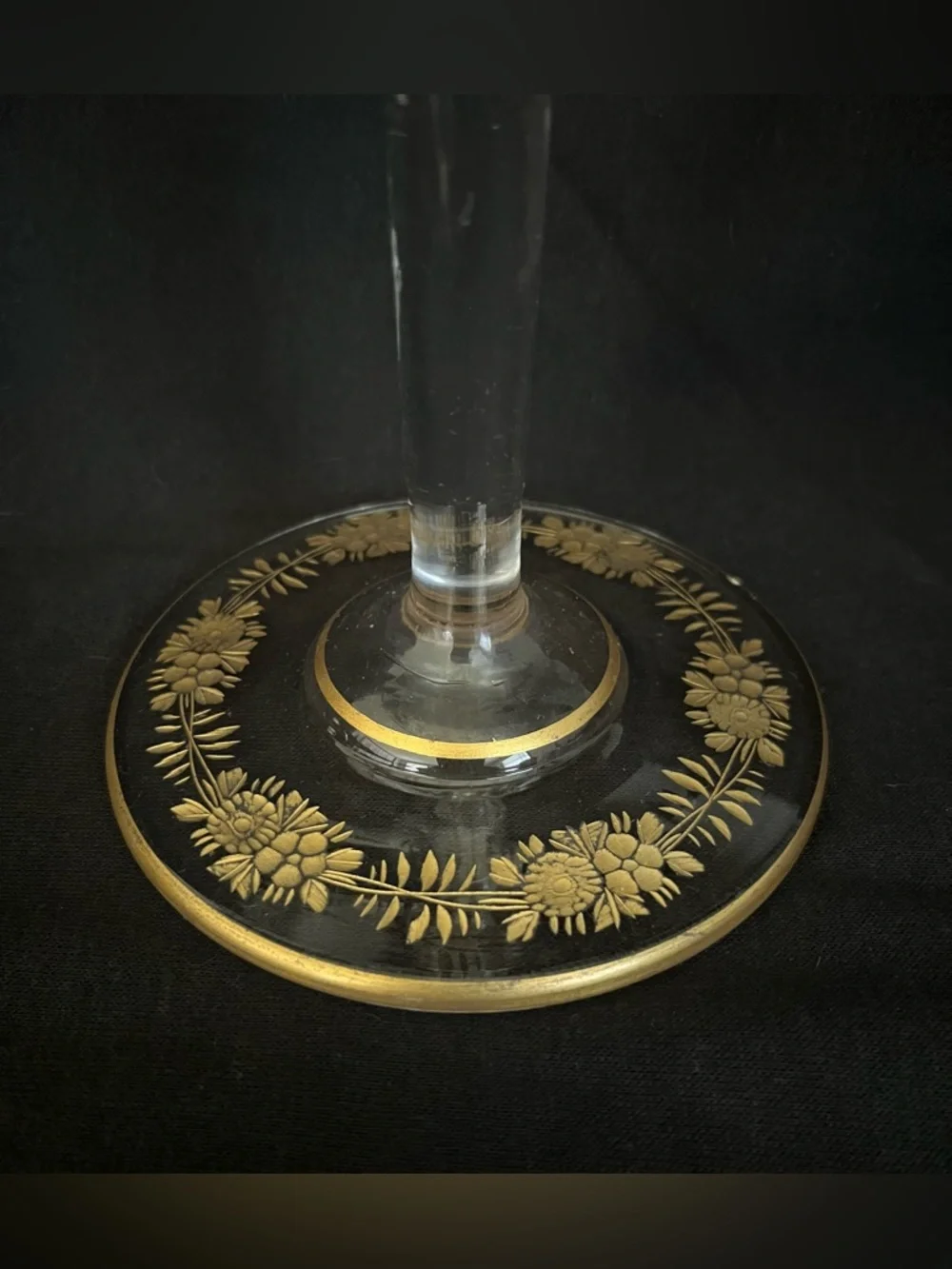 Antique Early 1900 Bohemian Glass, Tazza/Compote Dish, Moser-style, Gold Gilding - Picture 2 of 15